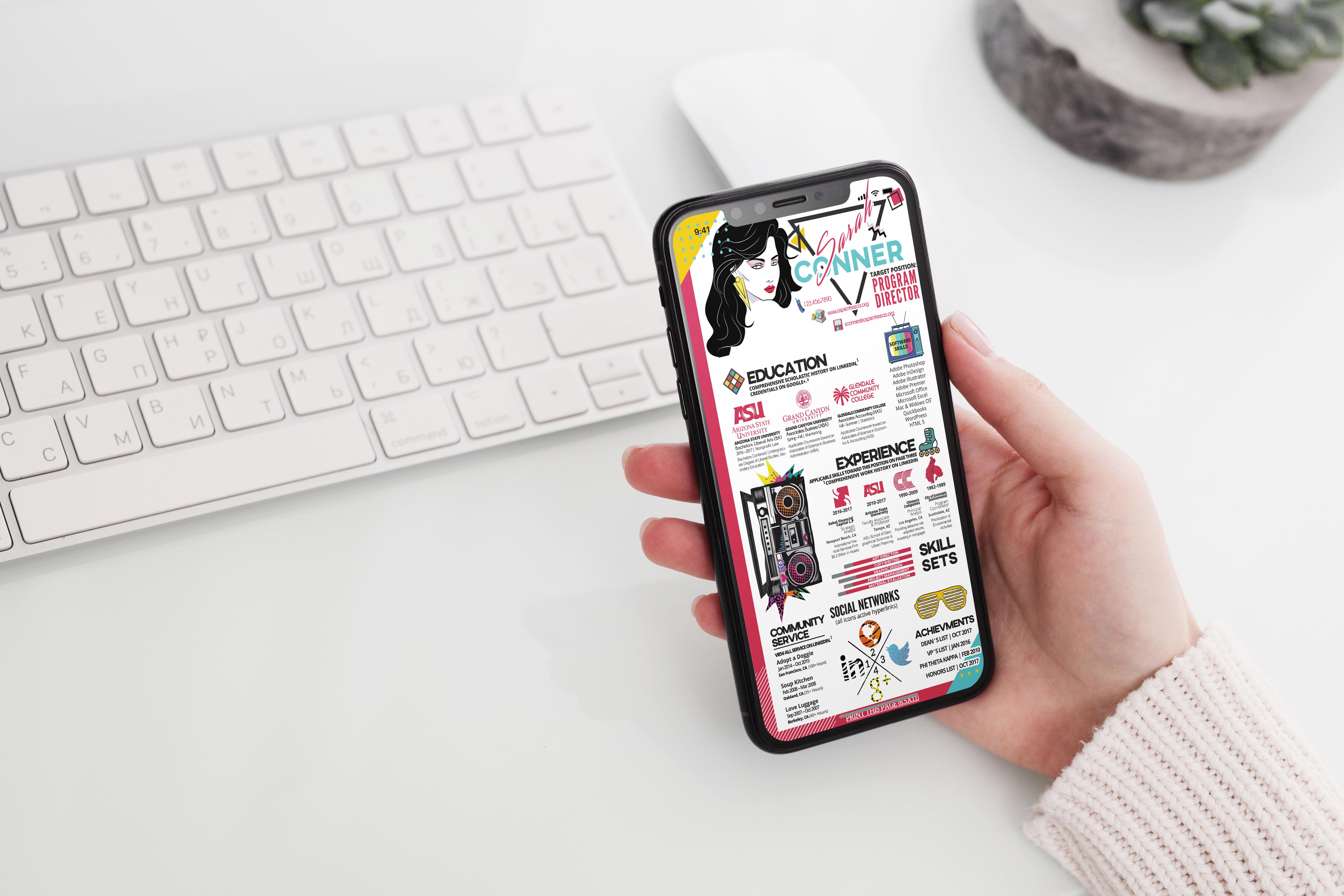 Iphone Mockup Custom Resumes - Iphone Mockup