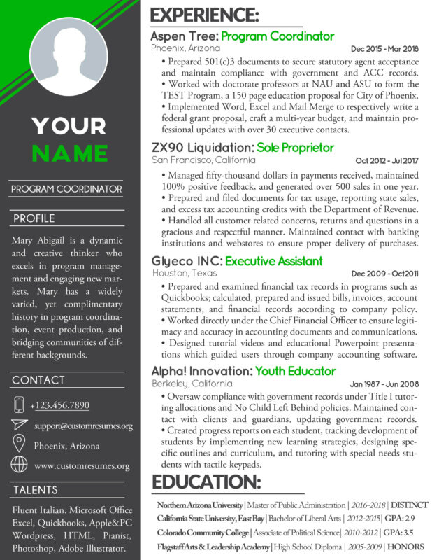 Custom Resumes